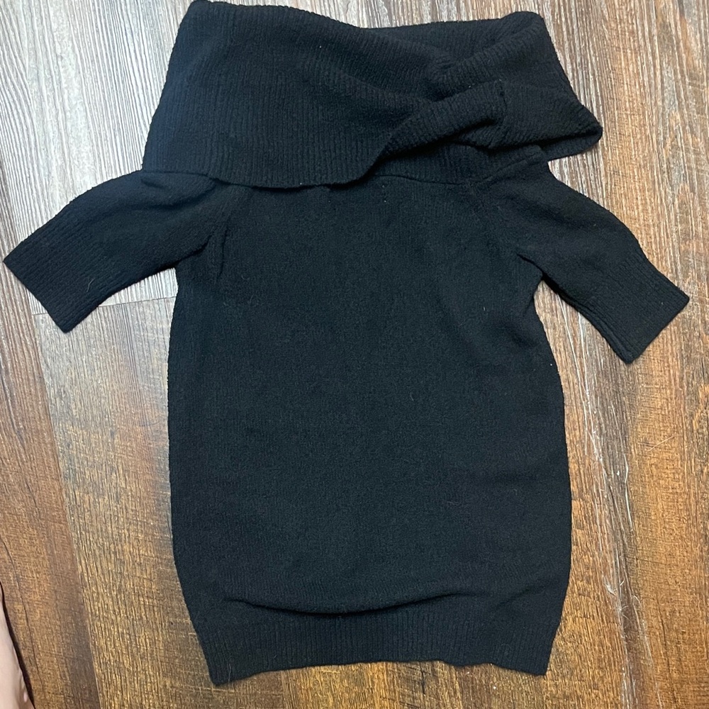 LOFT Off-Shoulder Black Sweater - Picture 4 of 4